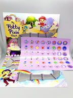 Potty training chart with colorful illustrations and characters on a white background